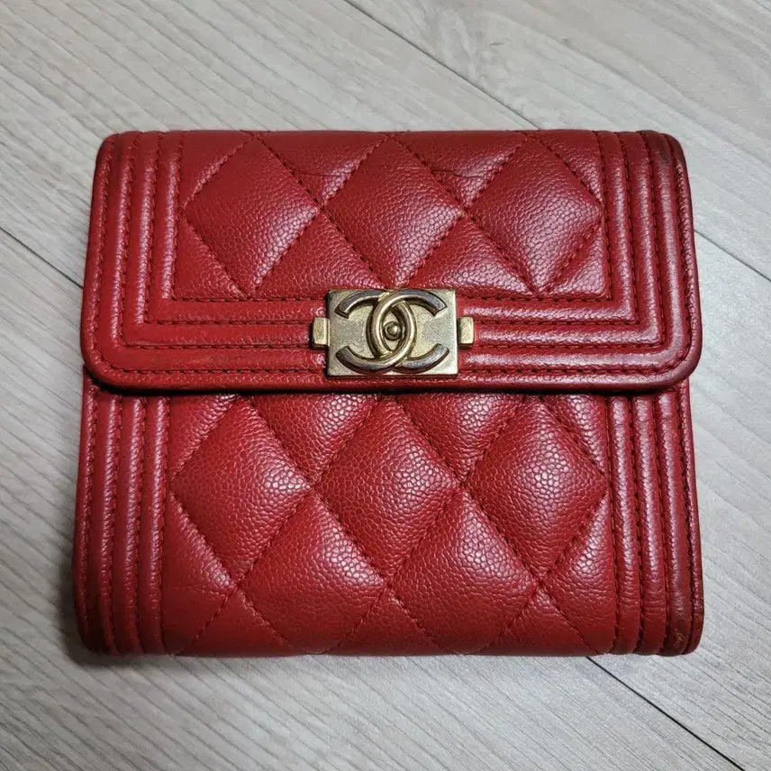 [BUNJANG] Chanel Boy Caviar Red Women&
