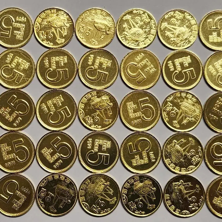 [BUNJANG] Korean Coin 1971 5 Won (30 Pieces) / 동전/1971년 5원 30개