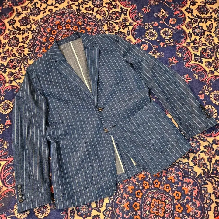[BUNJANG] Kinloch Anderson Linen Cotton Two-Button Blazer Jacket / 킨록 엔더슨(Kinloch) 린넨 코튼 혼방 투버튼 블레이져 자켓