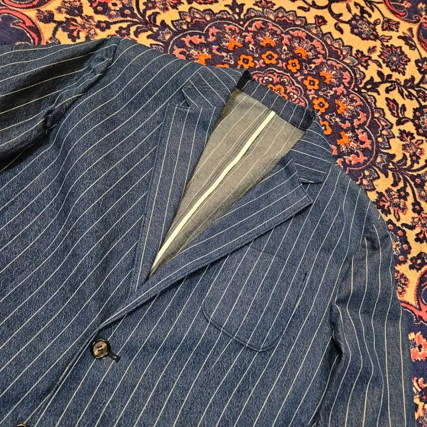 [BUNJANG] Kinloch Anderson Linen Cotton Two-Button Blazer Jacket / 킨록 엔더슨(Kinloch) 린넨 코튼 혼방 투버튼 블레이져 자켓