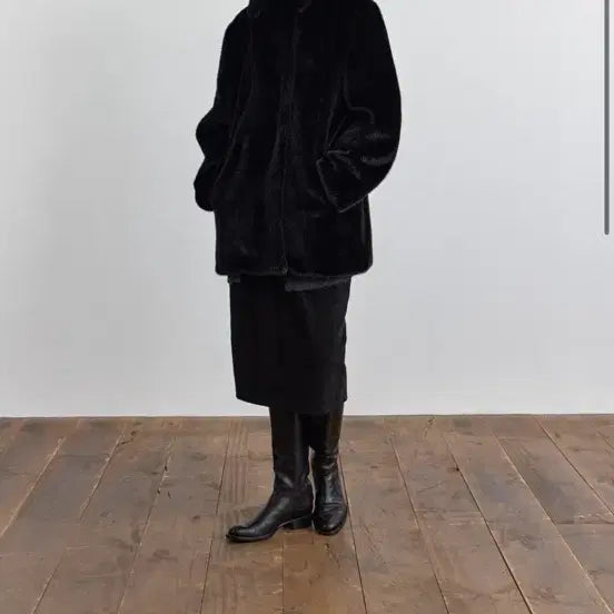 [BUNJANG] PUBLICKA X Nael Fur Half Coat Black / PUBLICKA X 퍼블리카엑스 Nael Fur Half Coat 블랙