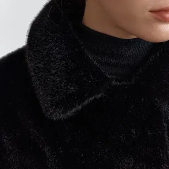 [BUNJANG] PUBLICKA X Nael Fur Half Coat Black / PUBLICKA X 퍼블리카엑스 Nael Fur Half Coat 블랙
