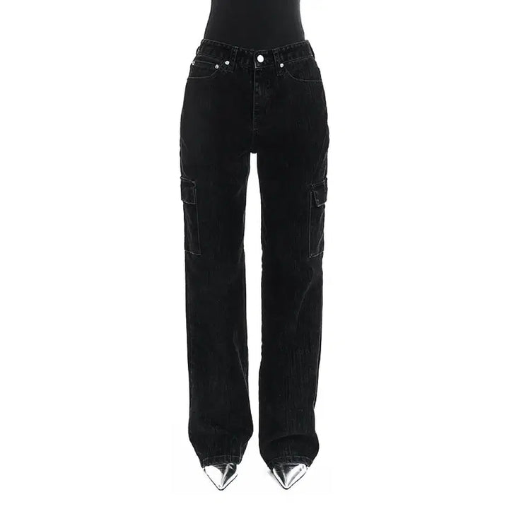 [BUNJANG] Guz Velvet Denim Cargo Pants / 구즈 벨벳데님카고 M사이즈