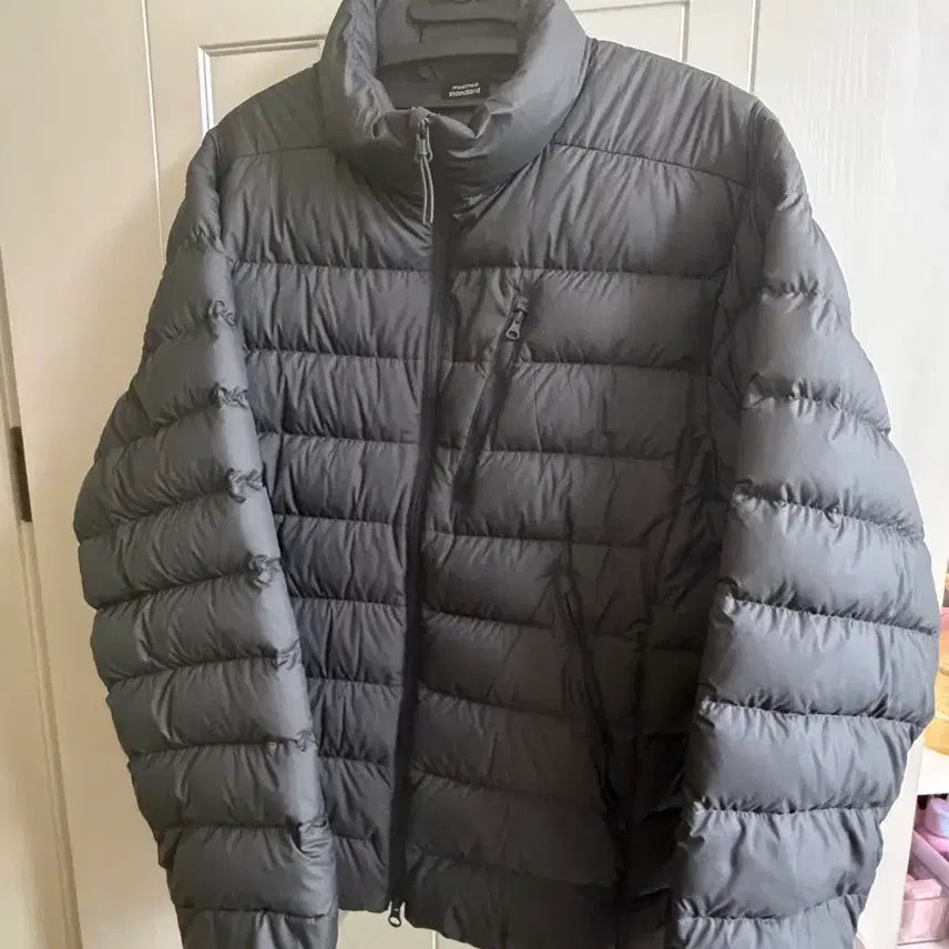 [BUNJANG] Musinsa Standard High Neck Light Down Jacket - Gray / 무신사 스탠다드 패딩