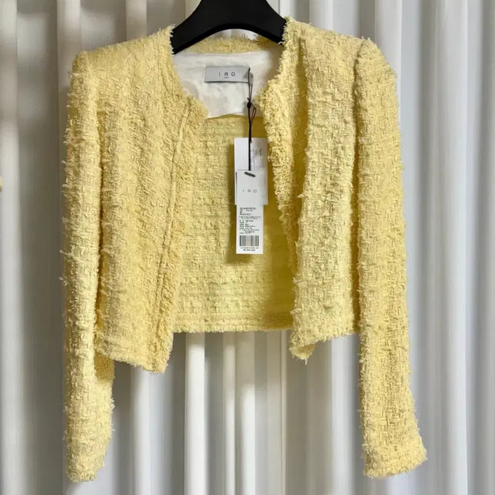 [BUNJANG] IRO Moana Tweed Jacket - Light Yellow 36 / IRO 25ss 모아나 트위드 자켓 라이트옐로우36