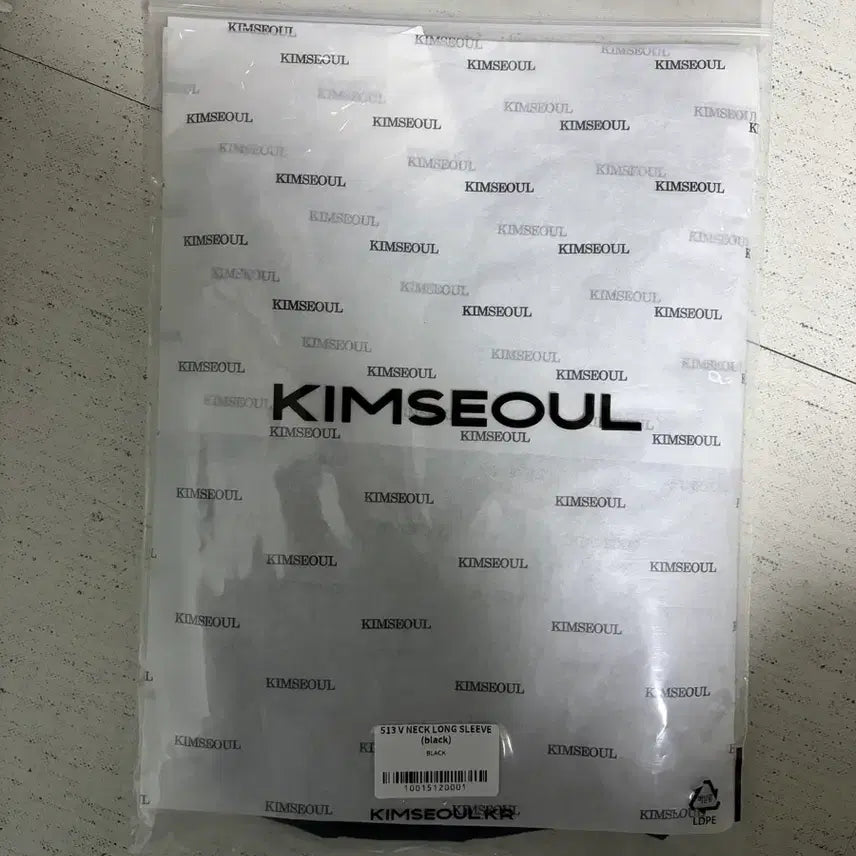 [BUNJANG] 513 V-Neck Long Sleeve Black / 킴서울 킴즈서울 513 브이넥 롱 슬리브 블랙