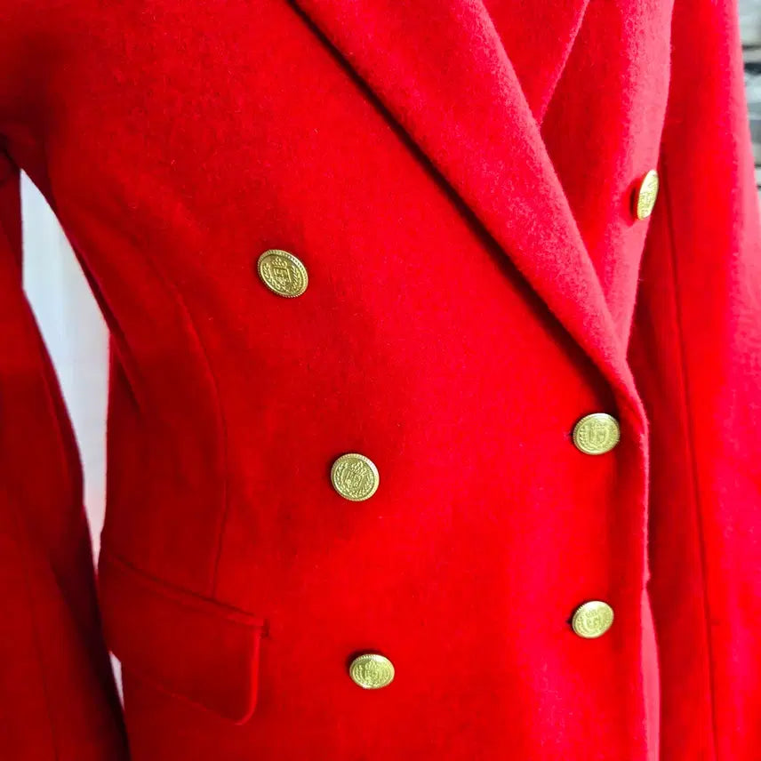 [BUNJANG] Red Jacket with Gold Buttons / 금장 단추 레드 재킷