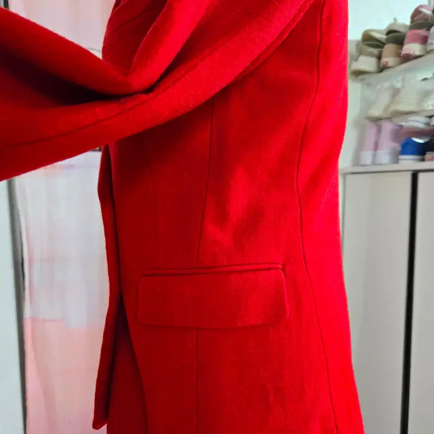 [BUNJANG] Red Jacket with Gold Buttons / 금장 단추 레드 재킷