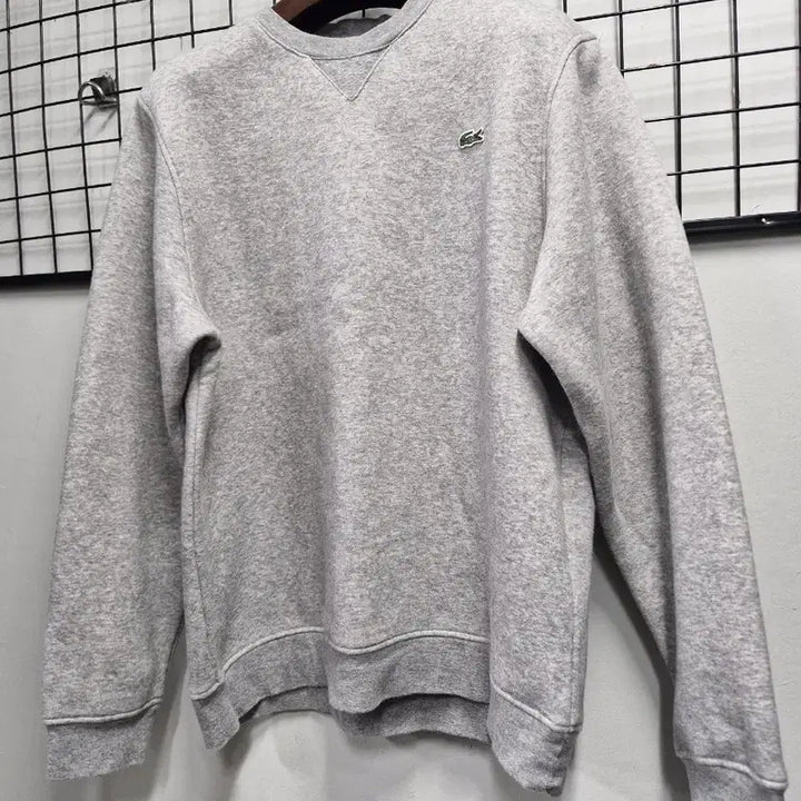 [BUNJANG] Lacoste Fleece Sweatshirt Gray / 100L 라코스테 기모 맨투맨 회색