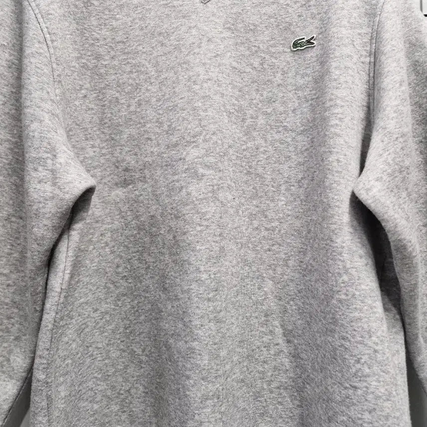 [BUNJANG] Lacoste Fleece Sweatshirt Gray / 100L 라코스테 기모 맨투맨 회색