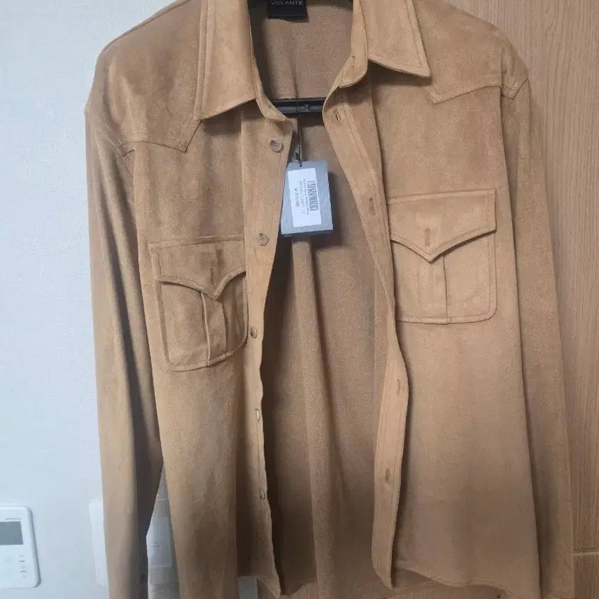 [BUNJANG] Volante Suede Shirt Camel Size 2 / 볼란테 스웨이드셔츠 카멜2사이즈 새상품