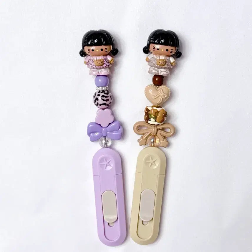 [BUNJANG] Hello Kitty Custom Pen Set / 헬로키티 단발키티 택배칼 키티볼펜 칼꾸미기 키티칼 펜꾸 볼꾸 수제볼펜