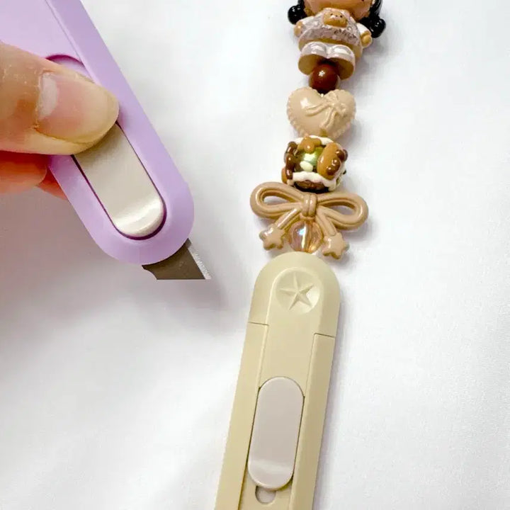 [BUNJANG] Hello Kitty Custom Pen Set / 헬로키티 단발키티 택배칼 키티볼펜 칼꾸미기 키티칼 펜꾸 볼꾸 수제볼펜