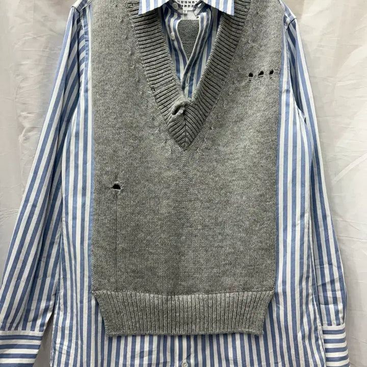 [BUNJANG] Maison Margiela Knit Vest and Shirt Set (Size 36) / 메종 마르지엘라 니트 조끼와 셔츠36/55~66(정품)