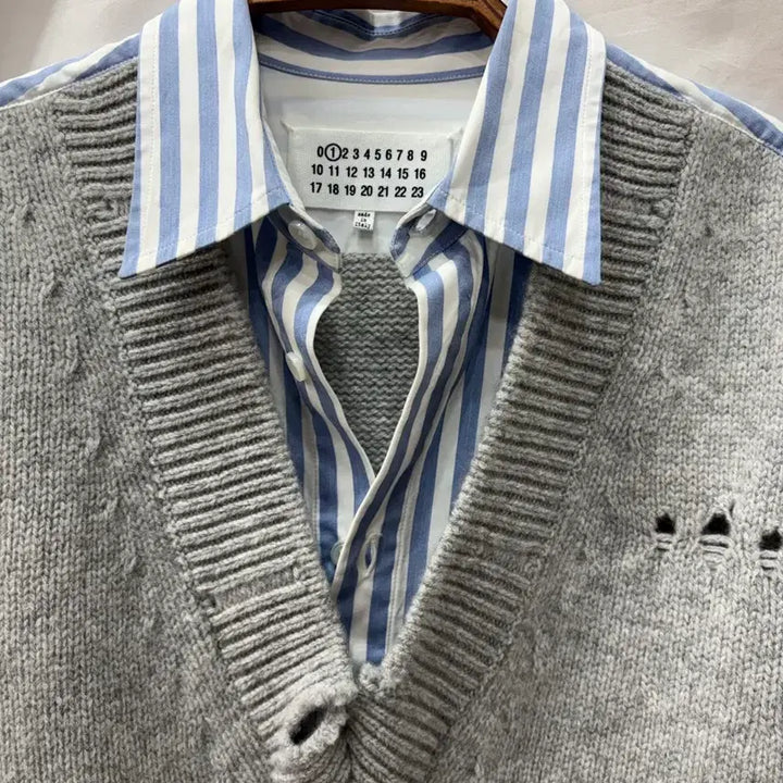 [BUNJANG] Maison Margiela Knit Vest and Shirt Set (Size 36) / 메종 마르지엘라 니트 조끼와 셔츠36/55~66(정품)