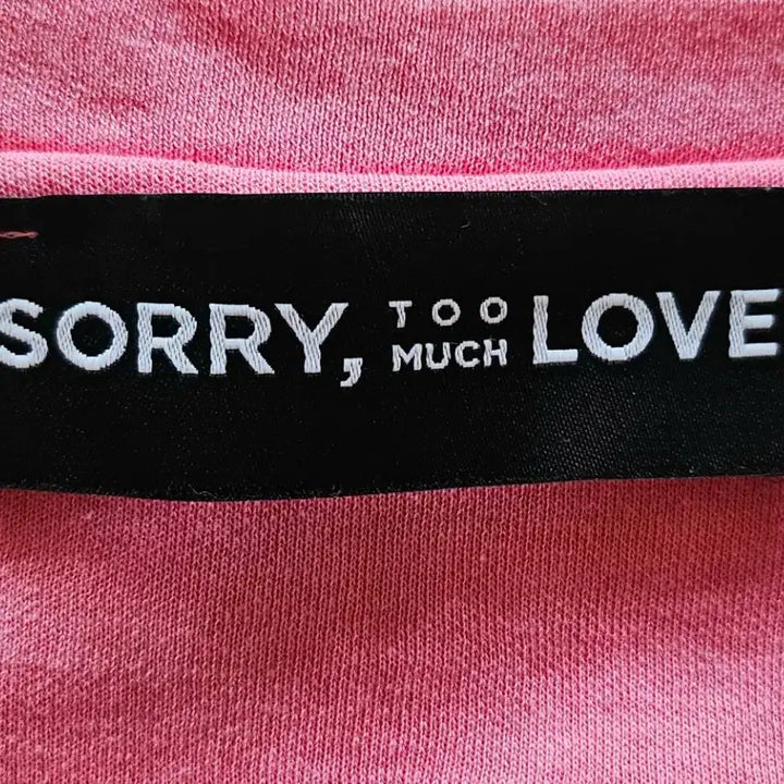 [BUNJANG] SORRY, TOO MUCH LOVE Pink Crop Sweatshirt / SORRY,TOO MUCH LOVE  핑크 스웻셔츠