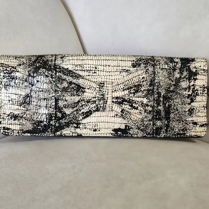 [BUNJANG] Real Python Ribbon Clutch Bag / 리얼파이톤 리본 클러치백(무료배송)
