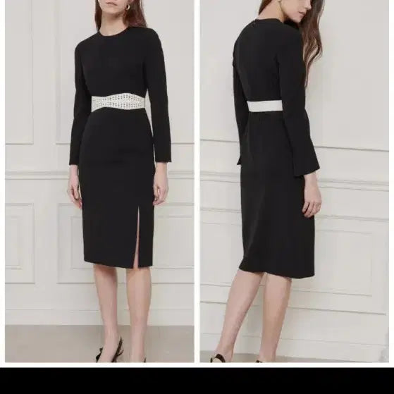[BUNJANG] JIGOTT Punch Belt Detail Mini-Dress / JIGOTT/ 펀칭벨트 포인트 원피스 55 (정가59.8)