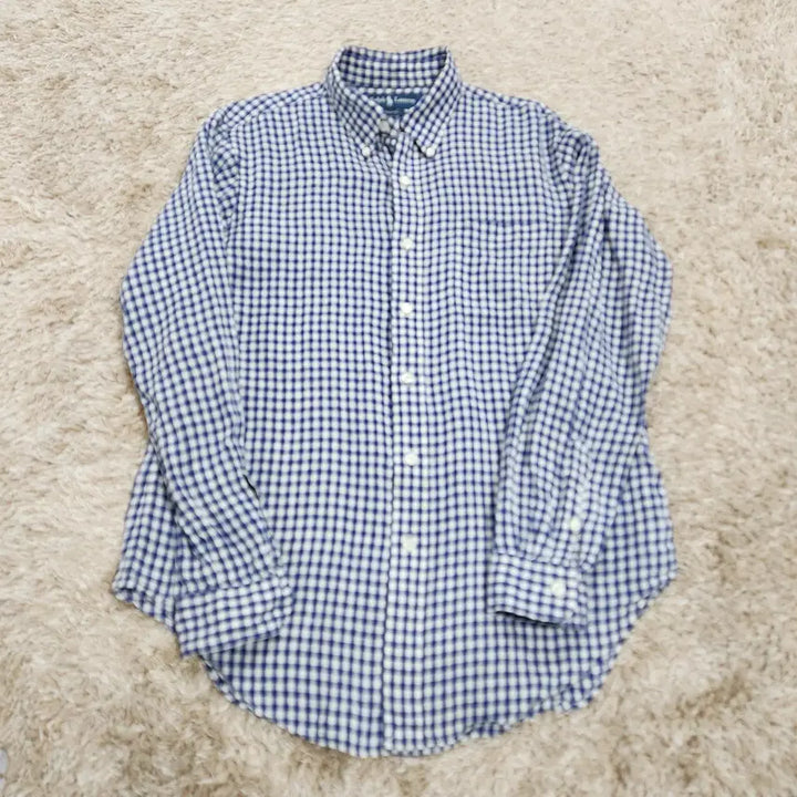 [BUNJANG] Vintage Box Polo Classic Fit Linen Shirt / (빈티지박스) 폴로 정품 클레식 핏 마100% 남성 100 사이즈 추천