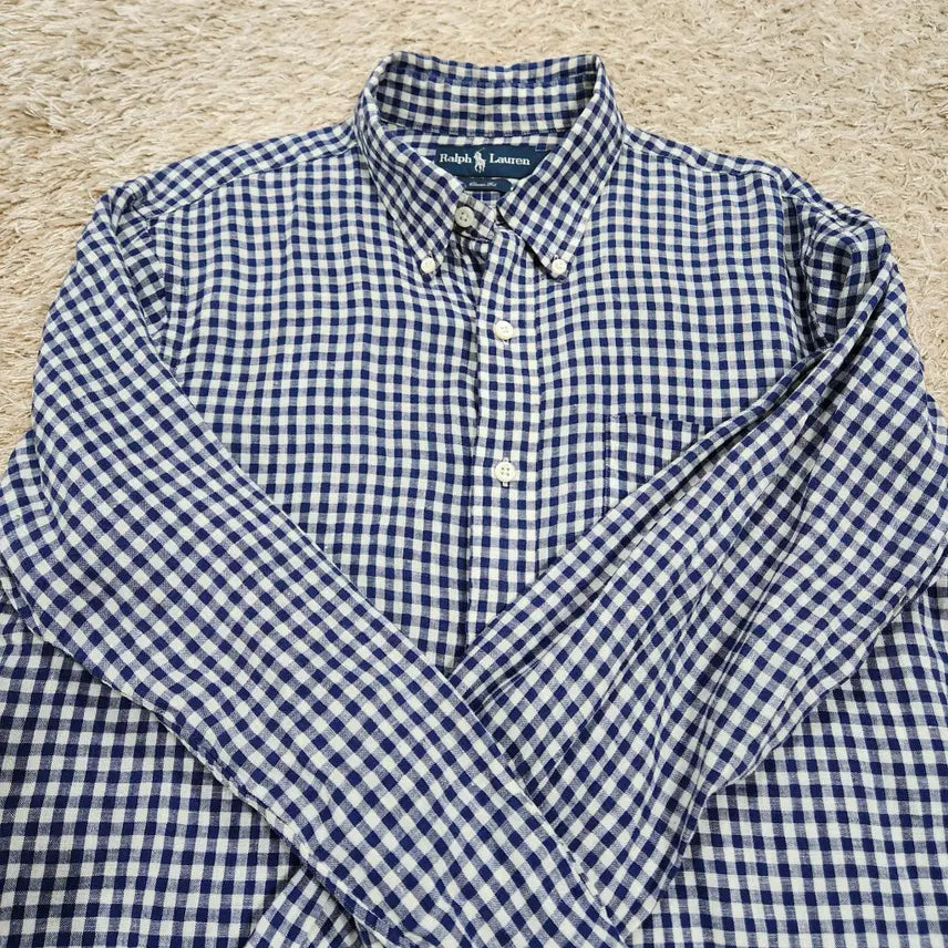 [BUNJANG] Vintage Box Polo Classic Fit Linen Shirt / (빈티지박스) 폴로 정품 클레식 핏 마100% 남성 100 사이즈 추천