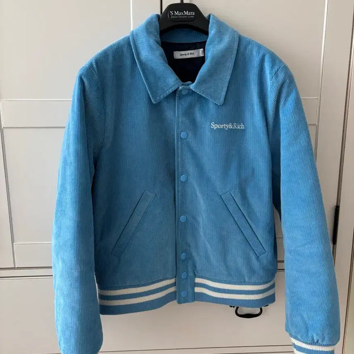 [BUNJANG] Sporty&amp;Rich Corduroy Blouson Jacket / Sporty&amp;Rich 코듀로이 블루종 자켓 스포티앤리치