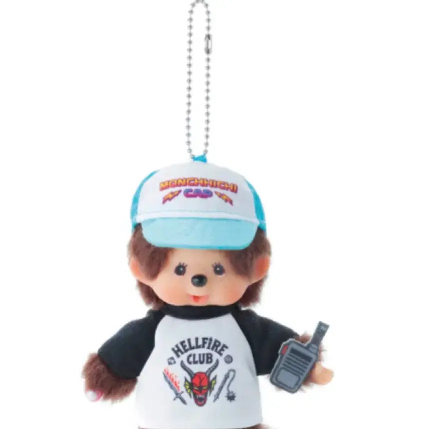 [BUNJANG] Stranger Things Hellfire Club Monchhichi Keychain / 기묘한 이야기 몬치치