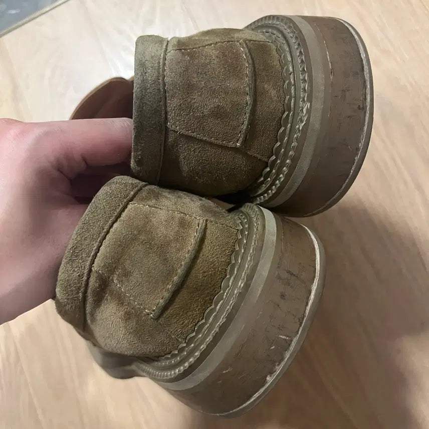 [BUNJANG] stu Suede Loafers Beige 280 / [43] stu 스웨이드 로퍼 베이지 280