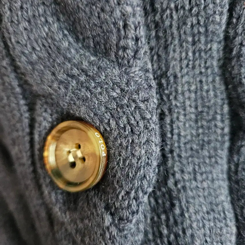 [BUNJANG] Polo Ralph Lauren Wool Cable Knit Cardigan Navy / 폴로 울케이블 가디건 네이비 새상품 여성용 S.M