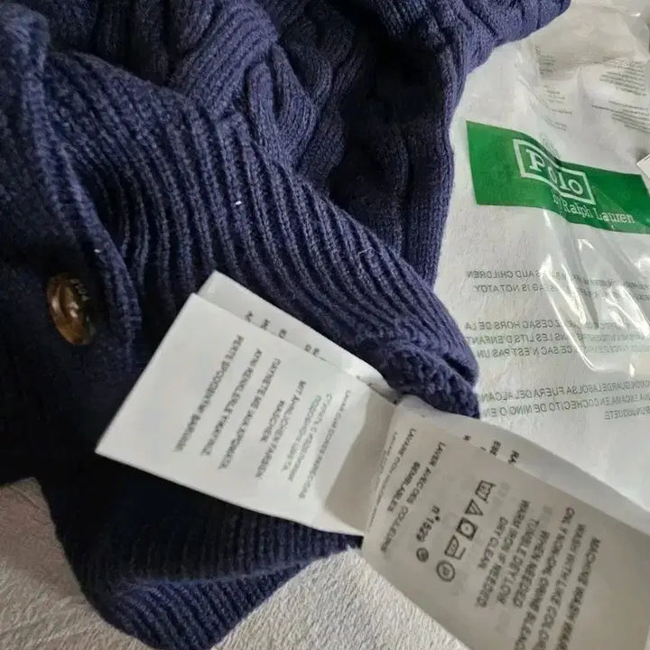 [BUNJANG] Polo Ralph Lauren Wool Cable Knit Cardigan Navy / 폴로 울케이블 가디건 네이비 새상품 여성용 S.M
