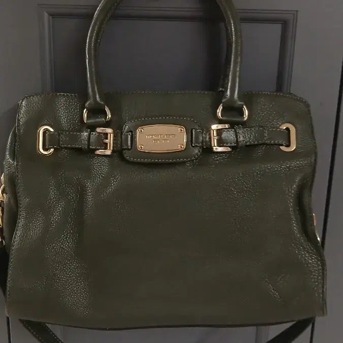 [BUNJANG] Michael Kors Olive Green Leather Tote Bag / 마이클코어스 가방 올리브색 토트백