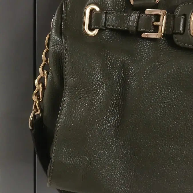 [BUNJANG] Michael Kors Olive Green Leather Tote Bag / 마이클코어스 가방 올리브색 토트백