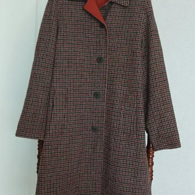 [BUNJANG] SO.WOOL Reversible Wool Long Coat - M / SO.WOOL 체크 리버시블 울롱코트 M(새상품급)