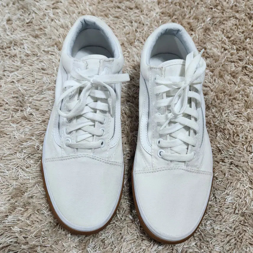 [BUNJANG] Vans Old Skool White Sneakers (Men's 265) / (빈티지박스) 반스 정품 올드스쿨 화이트 스니커즈 남성 265 사이즈