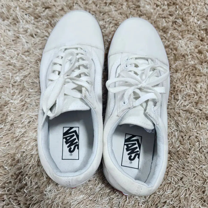 [BUNJANG] Vans Old Skool White Sneakers (Men's 265) / (빈티지박스) 반스 정품 올드스쿨 화이트 스니커즈 남성 265 사이즈