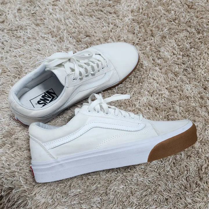 [BUNJANG] Vans Old Skool White Sneakers (Men's 265) / (빈티지박스) 반스 정품 올드스쿨 화이트 스니커즈 남성 265 사이즈