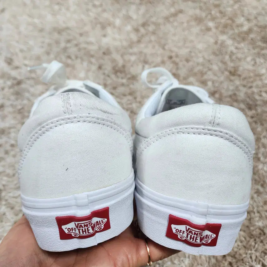 [BUNJANG] Vans Old Skool White Sneakers (Men's 265) / (빈티지박스) 반스 정품 올드스쿨 화이트 스니커즈 남성 265 사이즈