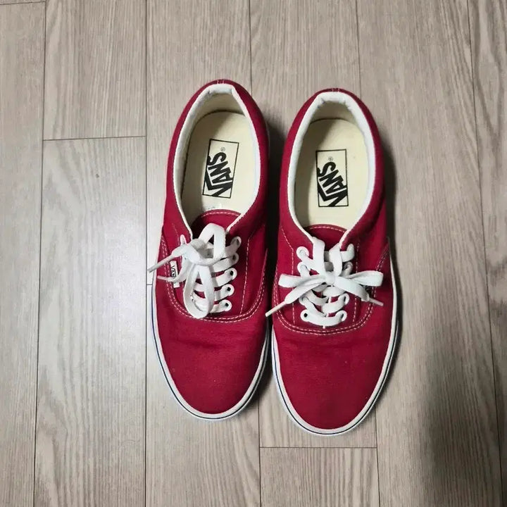 [BUNJANG] Vans Authentic Red Canvas Sneakers 245 / 반스 어센틱 레드 캔버스 스니커즈 245