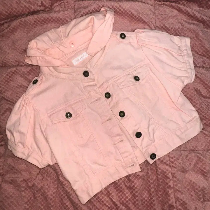 [BUNJANG] Liz Lisa Vintage Hooded Short Sleeve Jacket / 리즈리사 빈티지 후드 반팔 자켓 갸루 히메갸루 트랄라라 라떼갸루