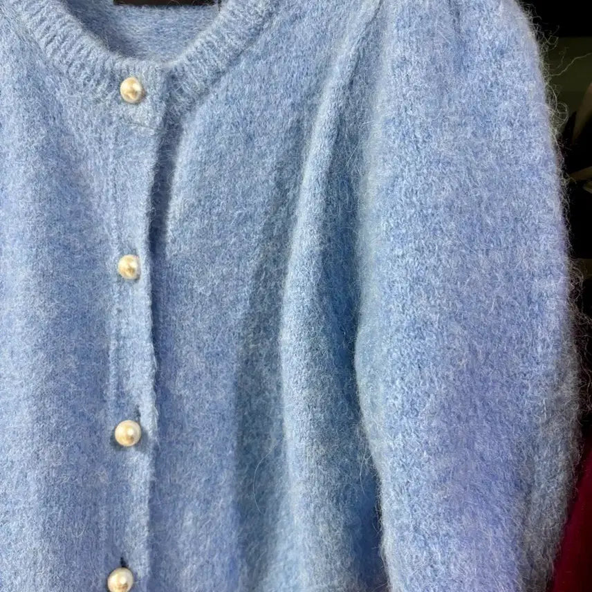 [BUNJANG] The Ebony Eyes Lee Ji Hye Alpaca Cardigan / 더에보니아이즈 알파카 반팔 가디건 미착용 새상품/이지혜 착용