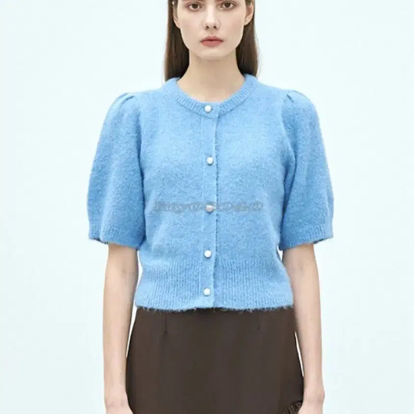 [BUNJANG] The Ebony Eyes Lee Ji Hye Alpaca Cardigan / 더에보니아이즈 알파카 반팔 가디건 미착용 새상품/이지혜 착용