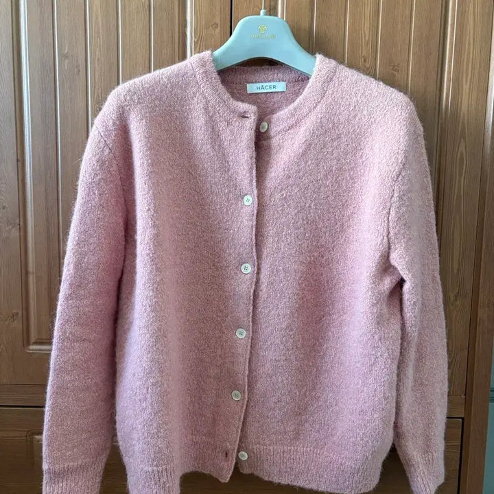 [SOLD OUT] 아쎄르 알파카 가디건 핑크