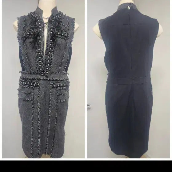[BUNJANG] DOHO Jewel Studded Vest Dress Size 55 / 도호/ 주얼스터드 베스트 원피스55