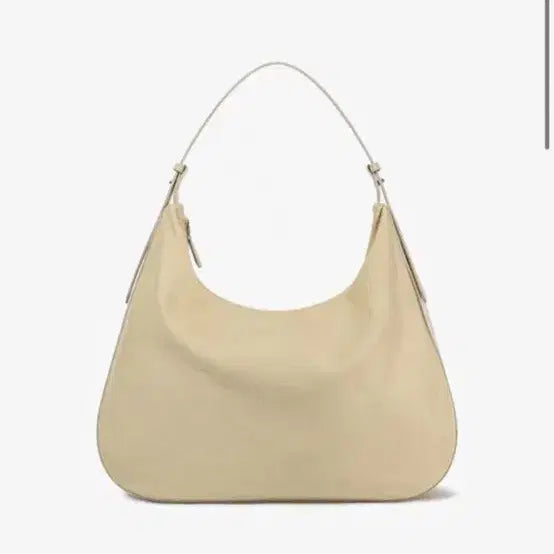 [BUNJANG] UER Suede Cream Hobo Bag / 유에르 스웨이드 크림 호보백