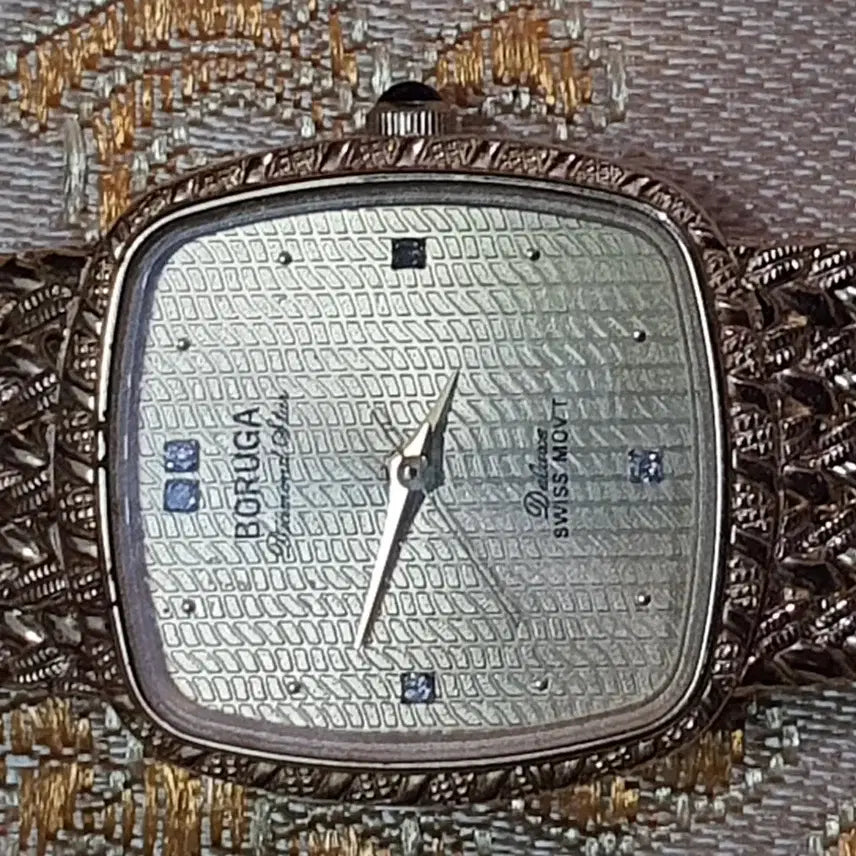 [BUNJANG] Vintage BORUGA Diamond Gold Watch / 스위스 빈티지 BORUGA.보루가   다이아 금장시계
