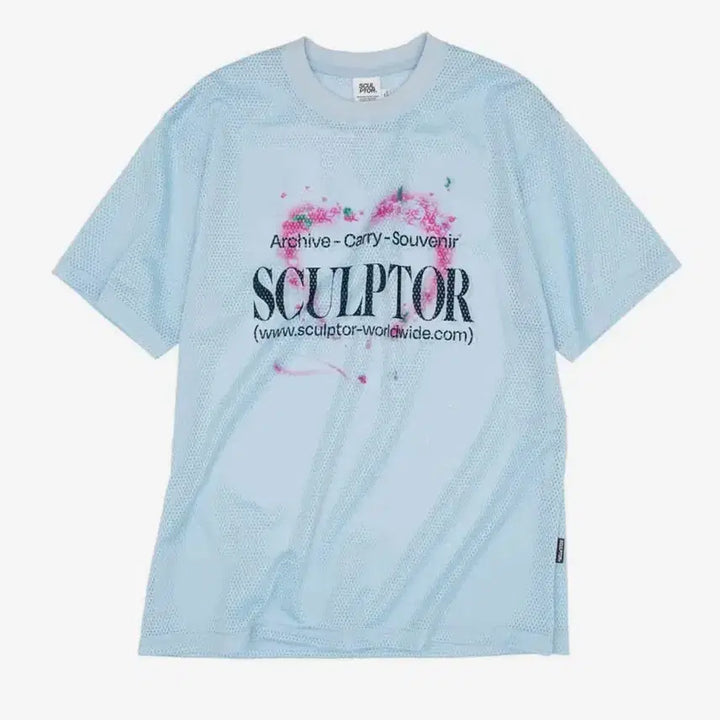 [BUNJANG] Sculptor Souvenir Mesh Tee Baby Blue (M) / 스컬프터 Souvenir Mesh Tee Baby Blue (M)