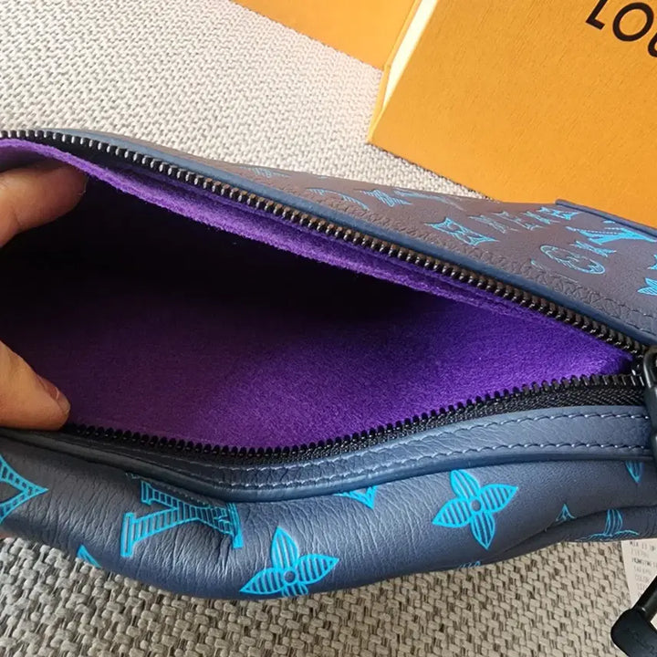 [BUNJANG] Louis Vuitton Monogram Shadow Duo Sling Bag / 새상품급 루이비통 네이비 리버블루 쉐도우 모노그램 듀오 슬링백