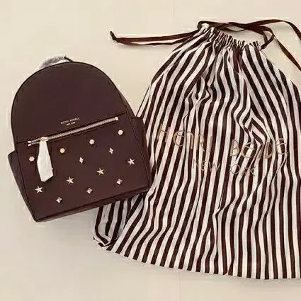 [BUNJANG] Henri Bendel Star Studded Backpack Brown / 텍달린 헨리벤델 스타 스터드 백팩 브라운