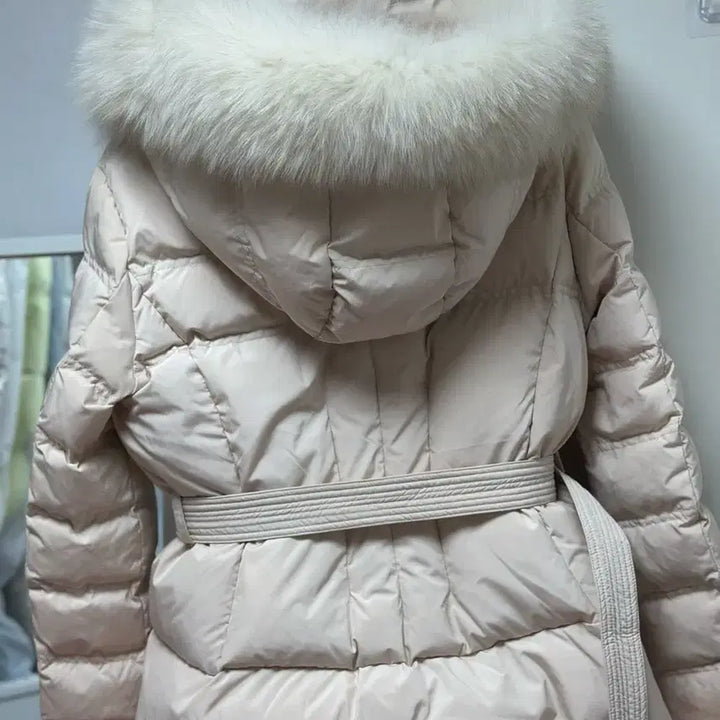 [BUNJANG] Mayyun Fox Fur Padded Short Jacket / 메이윤 폭스퍼 패딩 숏패딩(살핑크)급처