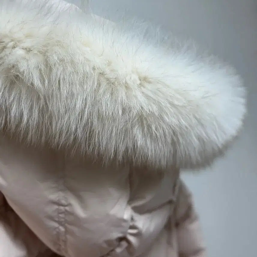 [BUNJANG] Mayyun Fox Fur Padded Short Jacket / 메이윤 폭스퍼 패딩 숏패딩(살핑크)급처