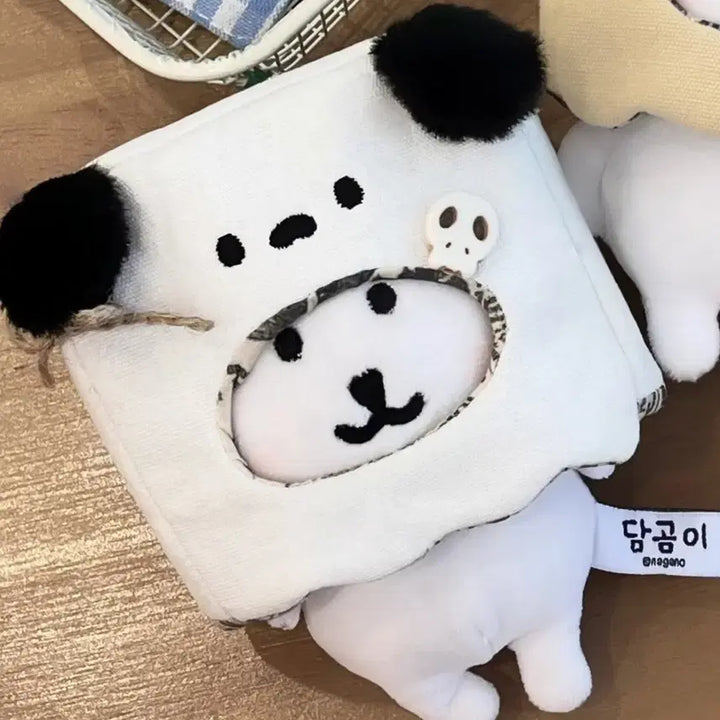 [BUNJANG] 10cm Blind Dog White Doll Outfit / 10cm 인형옷 복면강아지 흰색